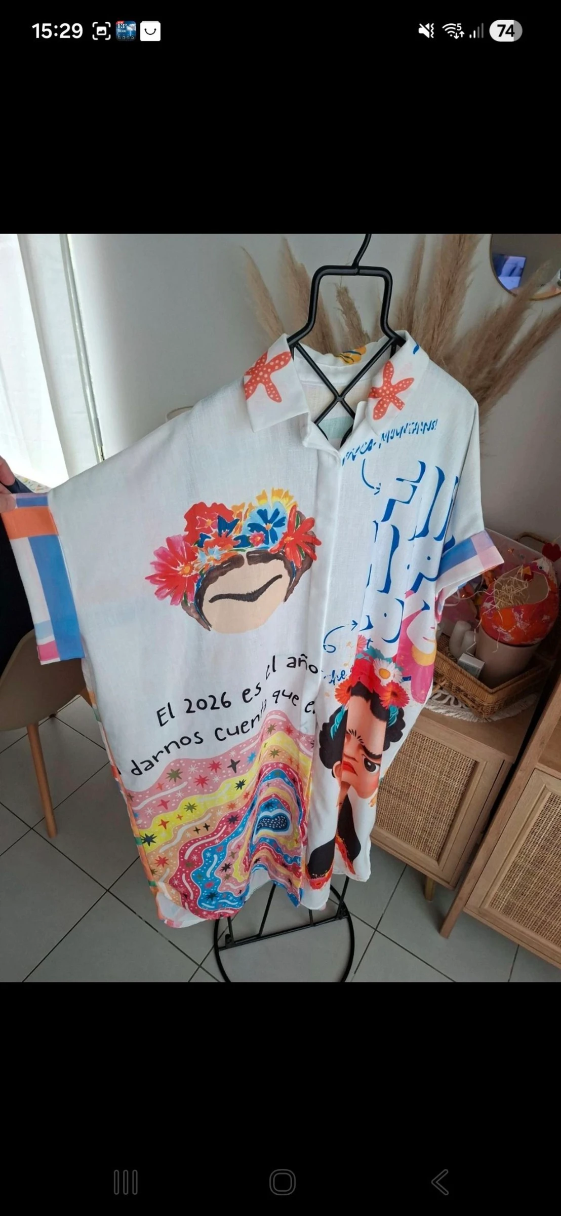 Robe colorée oversize , taille unique 